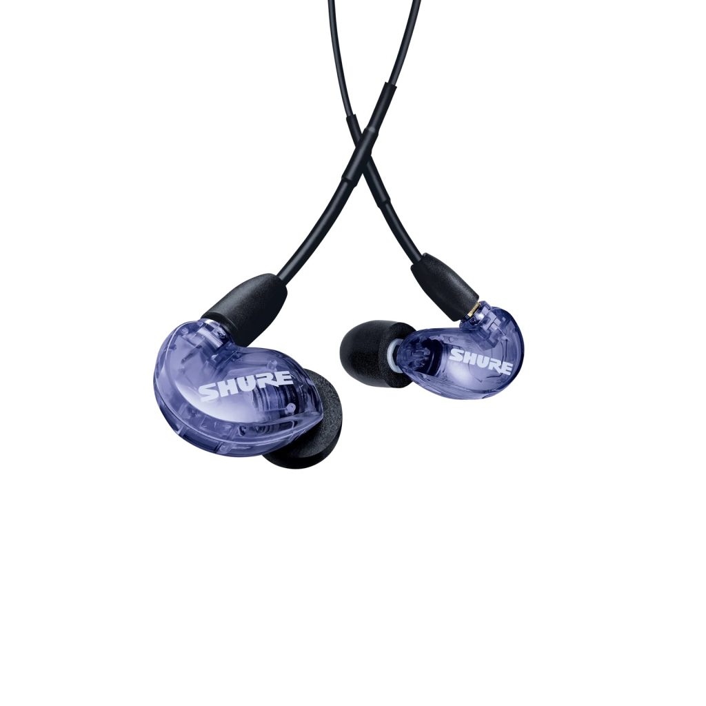 Shure SE215SPEPL+UNI-EFS - Słuchawki douszne AONIC215 z pojedynczym przetwornikiem i kablem 3.5mm (fiol...