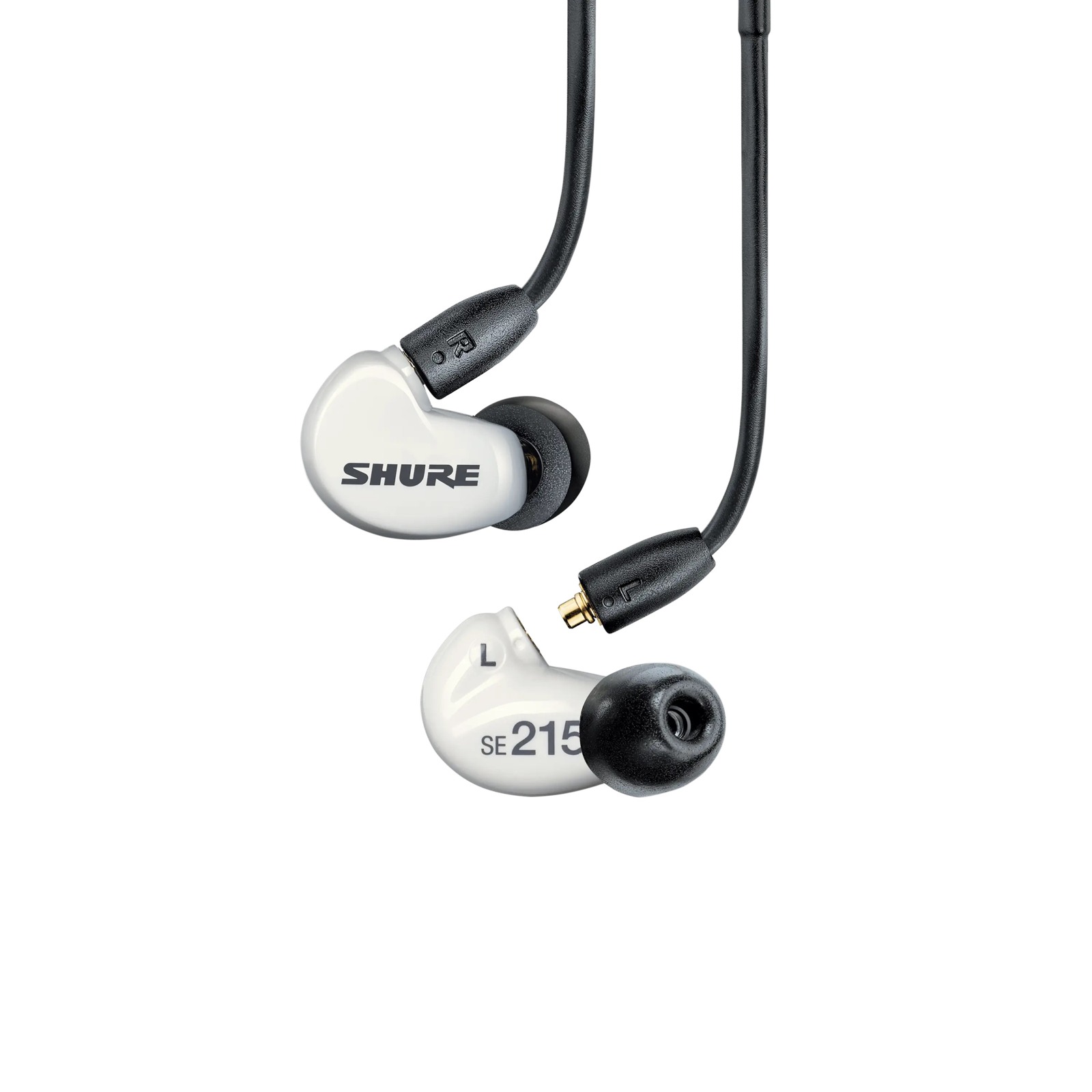 Shure SE215DYWH+UNI-EFS - Słuchawki douszne AONIC215 z pojedynczym przetwornikiem i kablem 3.5mm (białe)