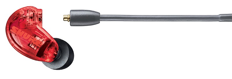 Shure SE215SPE-RD-EFS - Słuchawki douszne z pojedynczym przetwornikiem i kablem 3.5mm (czerwone) - wers...