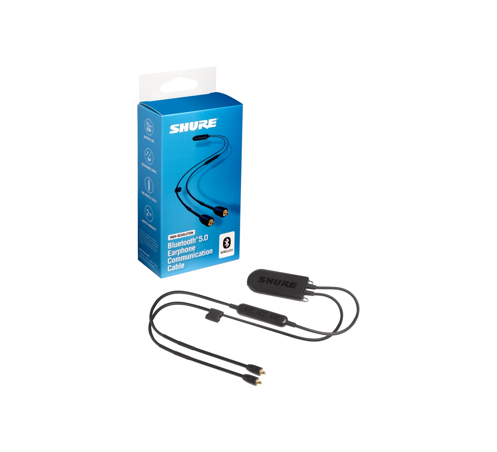RMCE-BT2 NIEPRODUKOWANY - Adapter Bluetooth 5.1 z pilotem i mikrofonem do słuchawek Shure