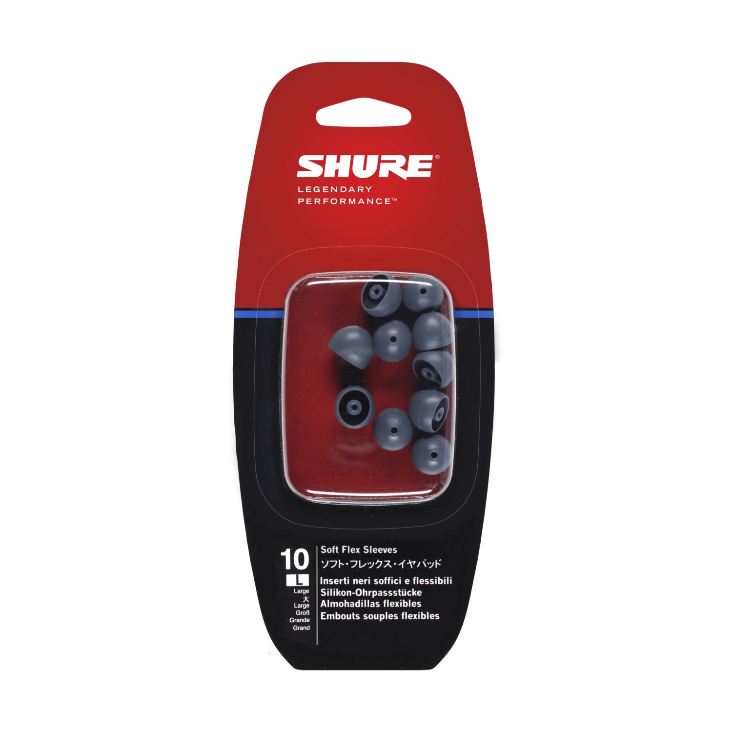 Shure EASFX1-10L - Szare nakładki na słuchawki - rozmiar L