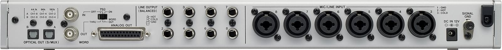 Tascam SERIES 8P DYNA - 8-kanałowy przedwzmacniacz mikrofonowy z analogowym kompresorem, analogowe i opt...