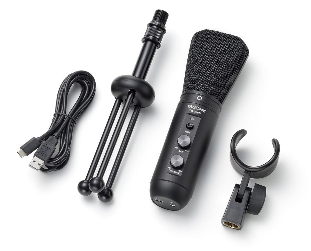 Tascam TM-250U - Mikrofon pojemnościowy do transmisji osobistych oraz komunikacji online