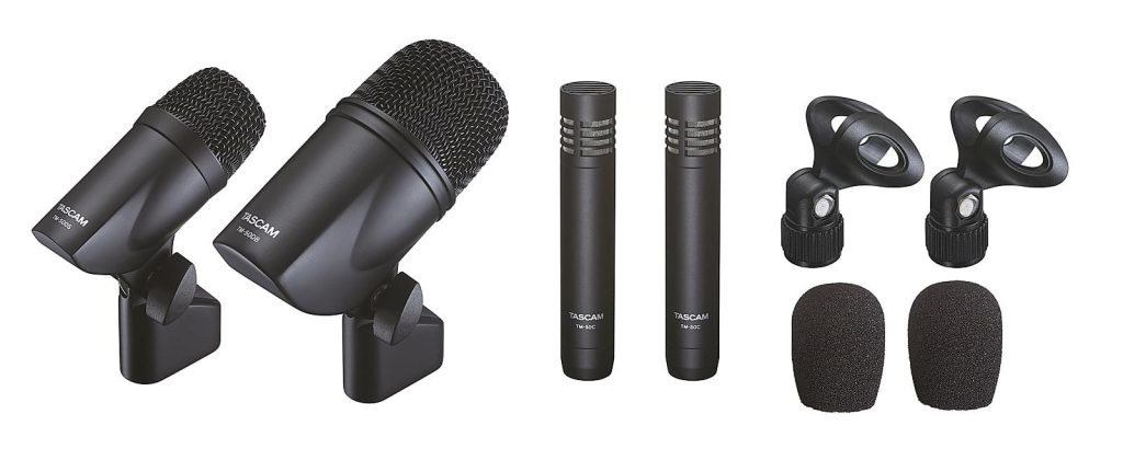 Tascam TM-DRUMS - Zestaw mikrofonów perkusyjnych (TM-50DS, TM50DB, 2xTM-50C)