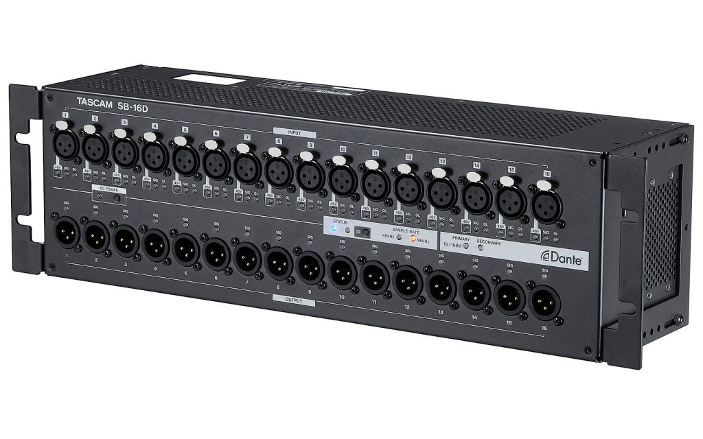 SB-16D - Cyfrowy stage box Dante 16x16 do Sonicview tascam