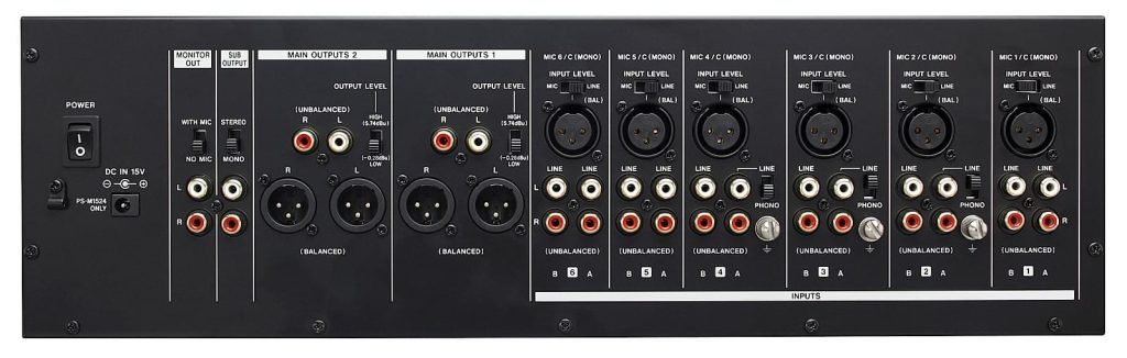 Tascam MZ-372 - Mikser dźwięku do instalacji w wersji rackowej 19", 3U