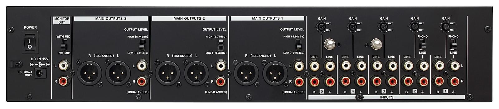 Tascam MZ-223 - 3 strefowy mikser dźwięku do instalacji w racku 19", 2U