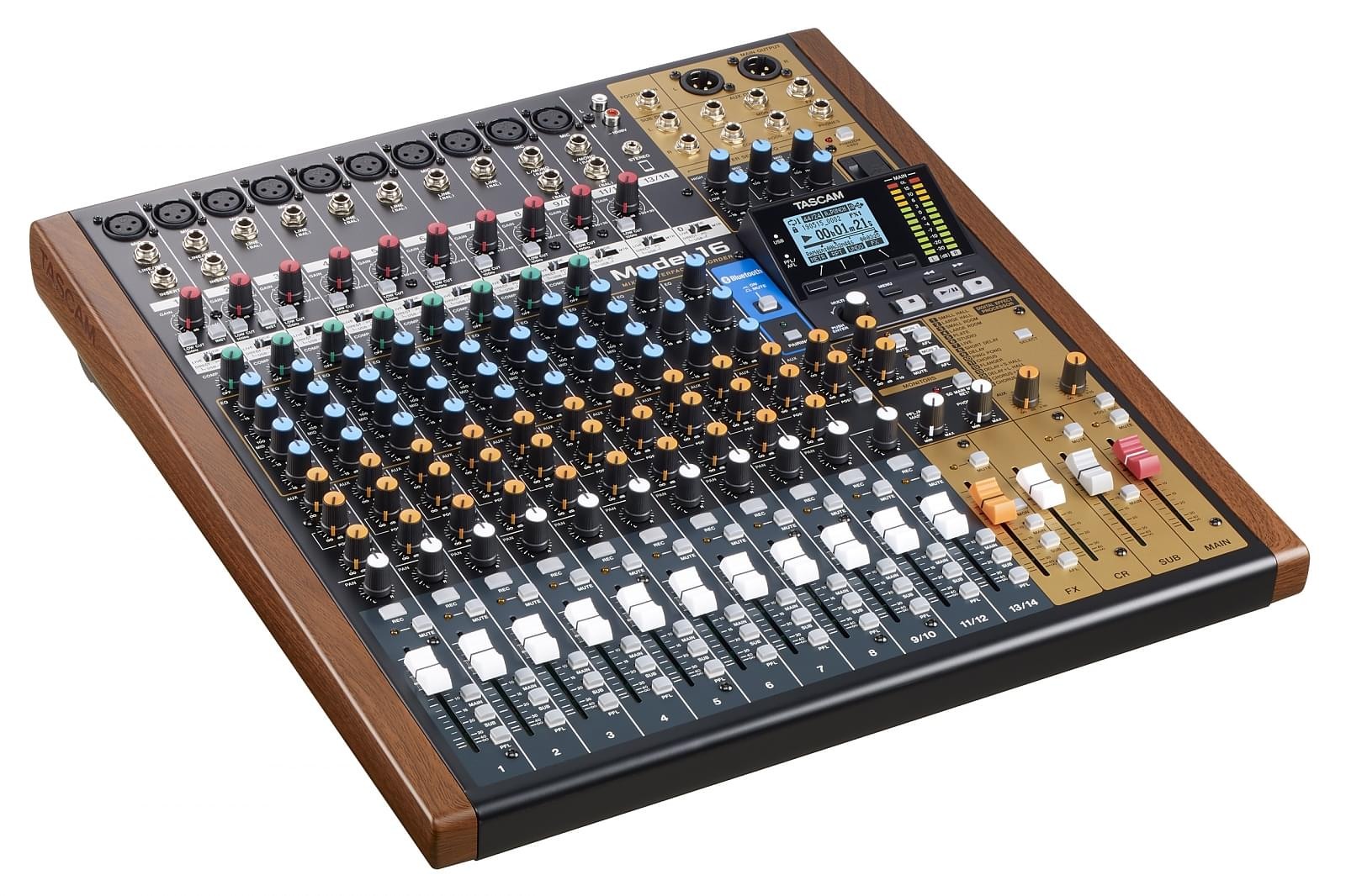 Tascam MODEL 16 - 14-kanałowy analogowy mikser fonii / 16-śladowy rejestrator cyfrowy / interfejs USB