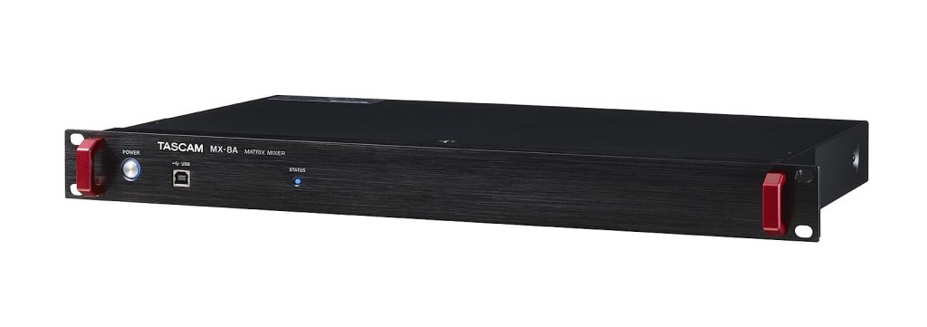 Tascam MX-8A - mikser - matryca 8x8 z DSP. Złącza Euroblock. Do instalacji 19", 1U