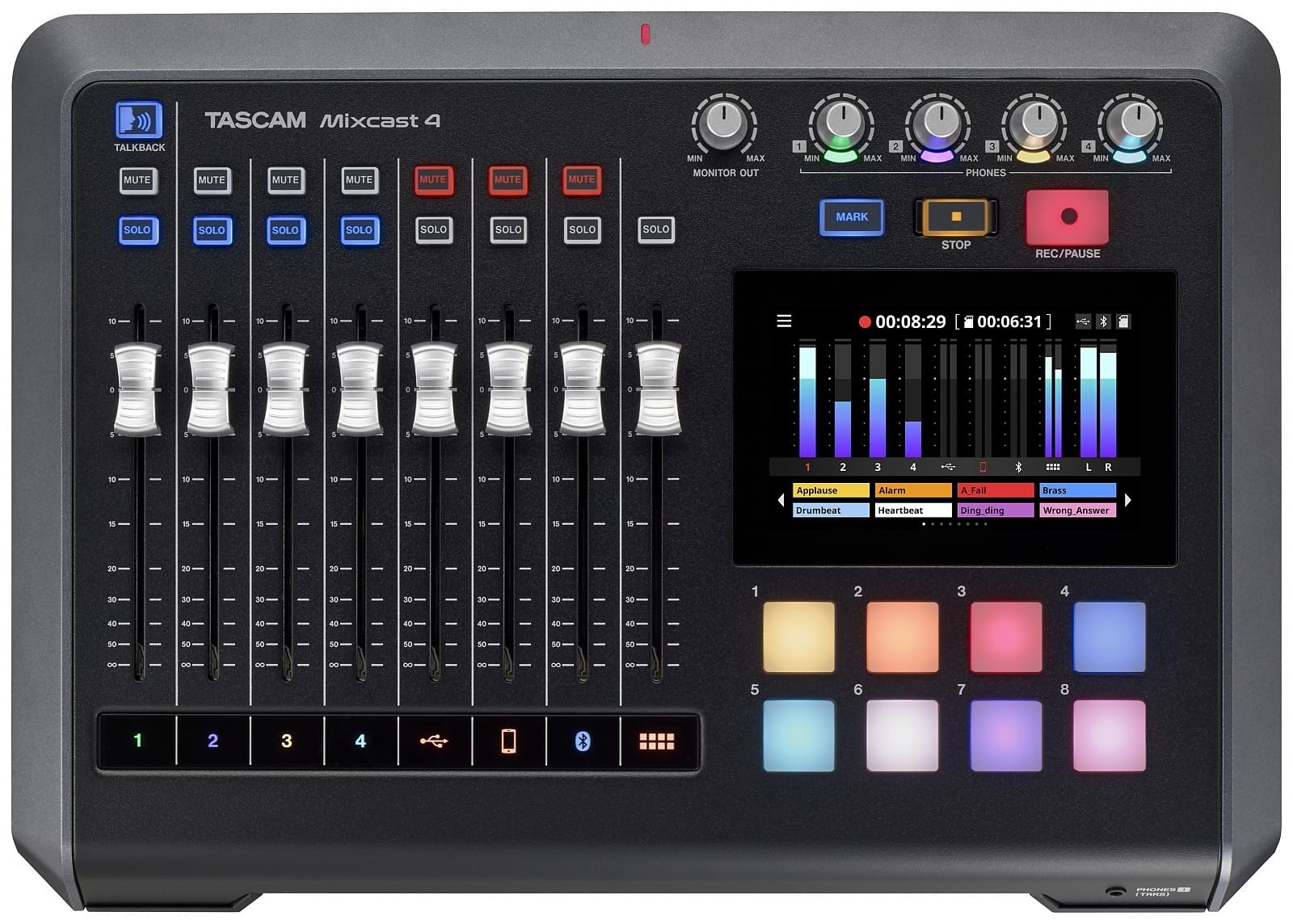 Tascam MIXCAST 4 - Podcast Mixer/MTR/USB Interfejs audio