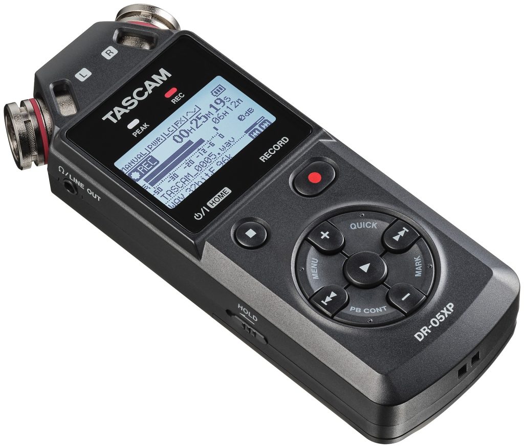 Tascam DR-05XP - Przenośny rejestrator cyfrowy z interfejsem USB, zapis na karcie pamięci microSD