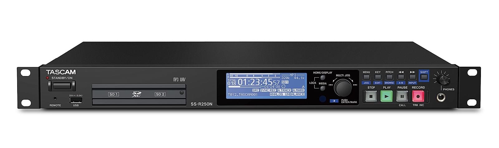 Tascam SS-R250N - Sieciowy rejestrator dźwięku zapisujący na kartach SD/SDHC/SDXC, USB