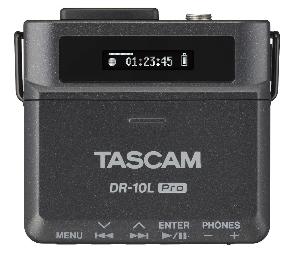 DR-10L PRO - cyfrowy rejestrator Tascam typu "body-pack" z mikrofonem lavalier (czarny), Technolo...