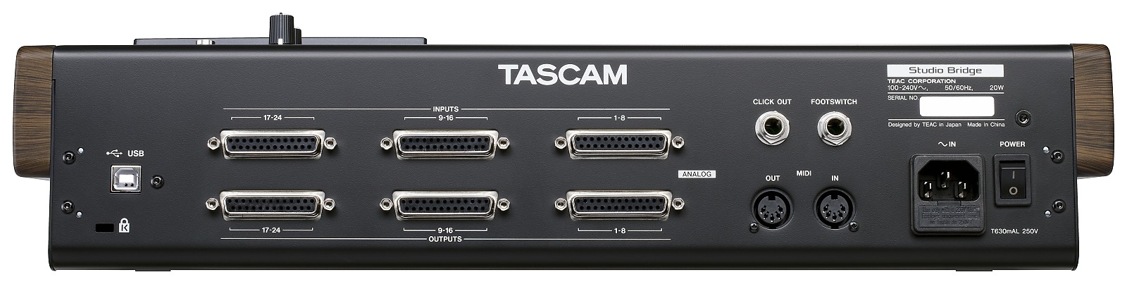 Tascam Studio Bridge - 24-ścieżkowy rejestrator dźwięku / interfejs audio/MIDI
