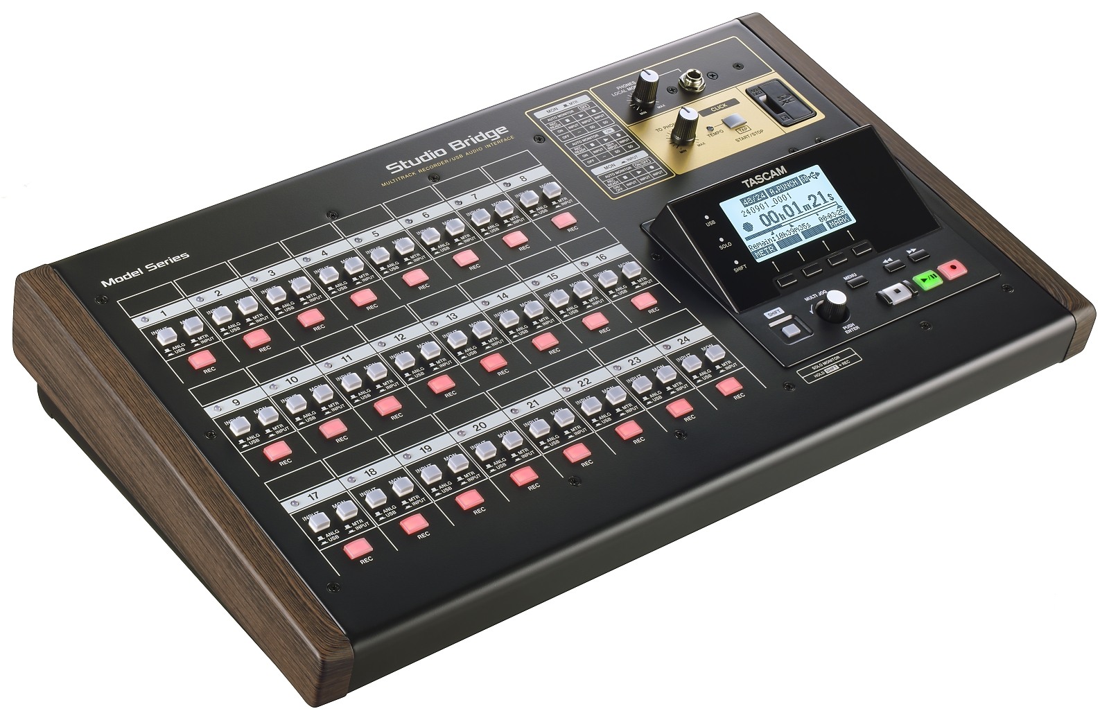 Tascam Studio Bridge - 24-ścieżkowy rejestrator dźwięku / interfejs audio/MIDI