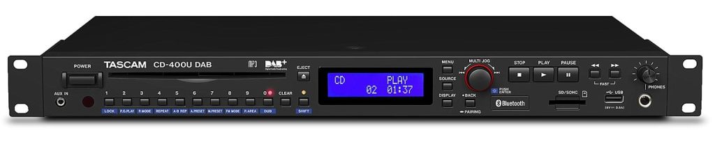 Tascam CD-400UDAB - CD/SD/USB/Bluetooth-player z odbiornikiem BlueTooth i tunerem DAB +/FM
