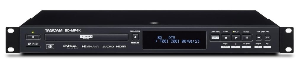Tascam BD-MP4K - profesjonalny odtwarzacz multimedialny/Blu-Ray 4K/UHD w trasę i do instalacji