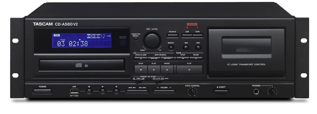 Tascam CD-A580 V2 - CD-player 19"/ Magnetofon kasetowy, CD/MP3