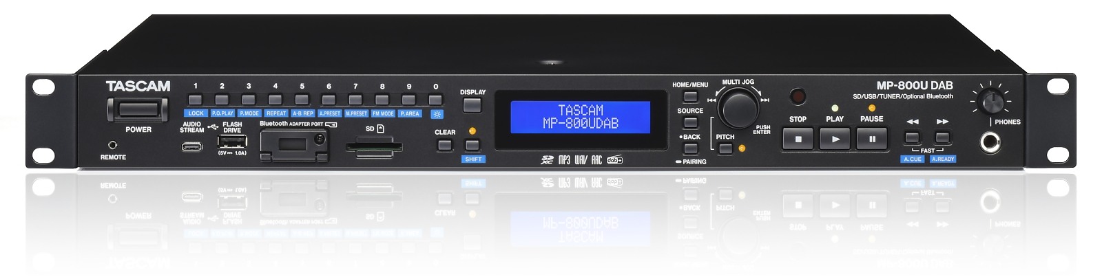 Tascam MP-800UDAB - Odtwarzacz SD/USB z tunerem DAB/FM, USB DAC i opcja Bluetooth