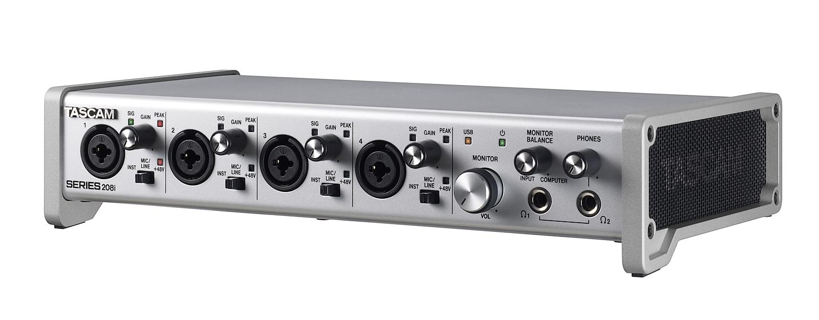 Tascam SERIES 208I- NIEPRODUKOWANE Interfejs USB-2.0 Audio-/MIDI, 20 wejść (4 analogowe + 2 SMUX) i 8 w...