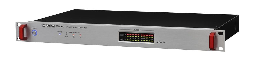 Tascam ML-16D - Konwerter 16-kanałowy sygnałów analog/DANTE 19", 1U
