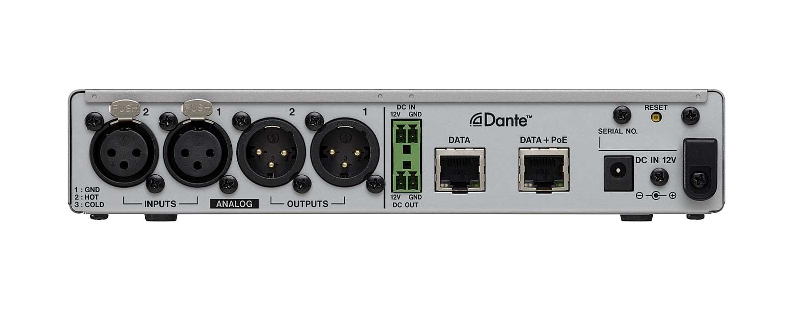 MM-2D-X - Konwerter 2 In/2 Out Analog MIC/Line - DANTE, z DSP. Złącza XLR. 1/2 19", 1U Tascam