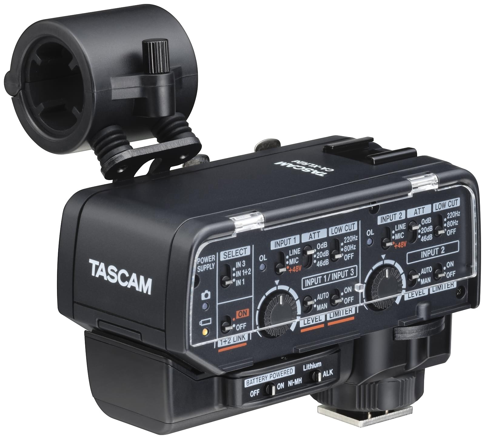 Tascam CA-XLR2D-AN - adapter mikrofonowy XLR do aparatów bezlusterkowych z wejściem analogowym