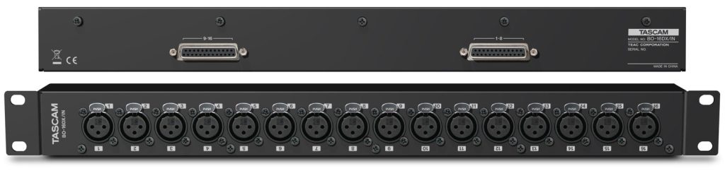 Tascam BO-16DX-IN - Panel przyłączeniowy 16 wejść XLR(F) z wyprowadzeniem na 2 złączach SUB-D25