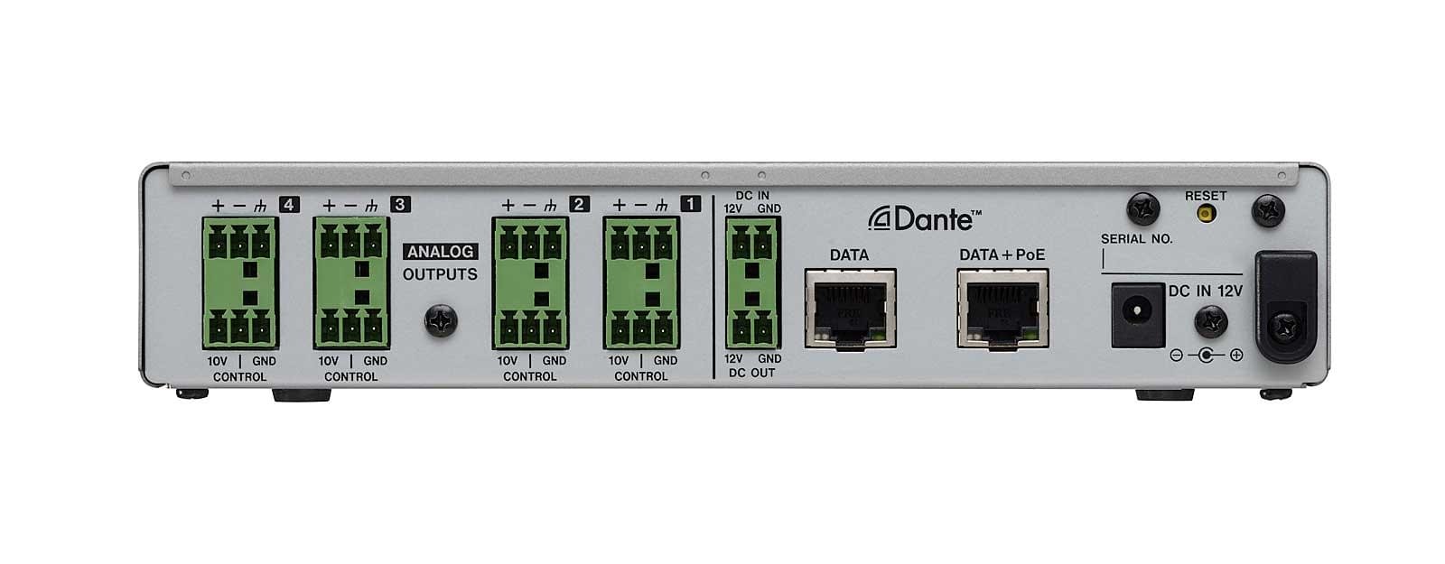 ML-4D-OUT-E - konwerter 4 Line Out - DANTE, z DSP. Złącza Euroblock. 1/2 19", 1U Tascam