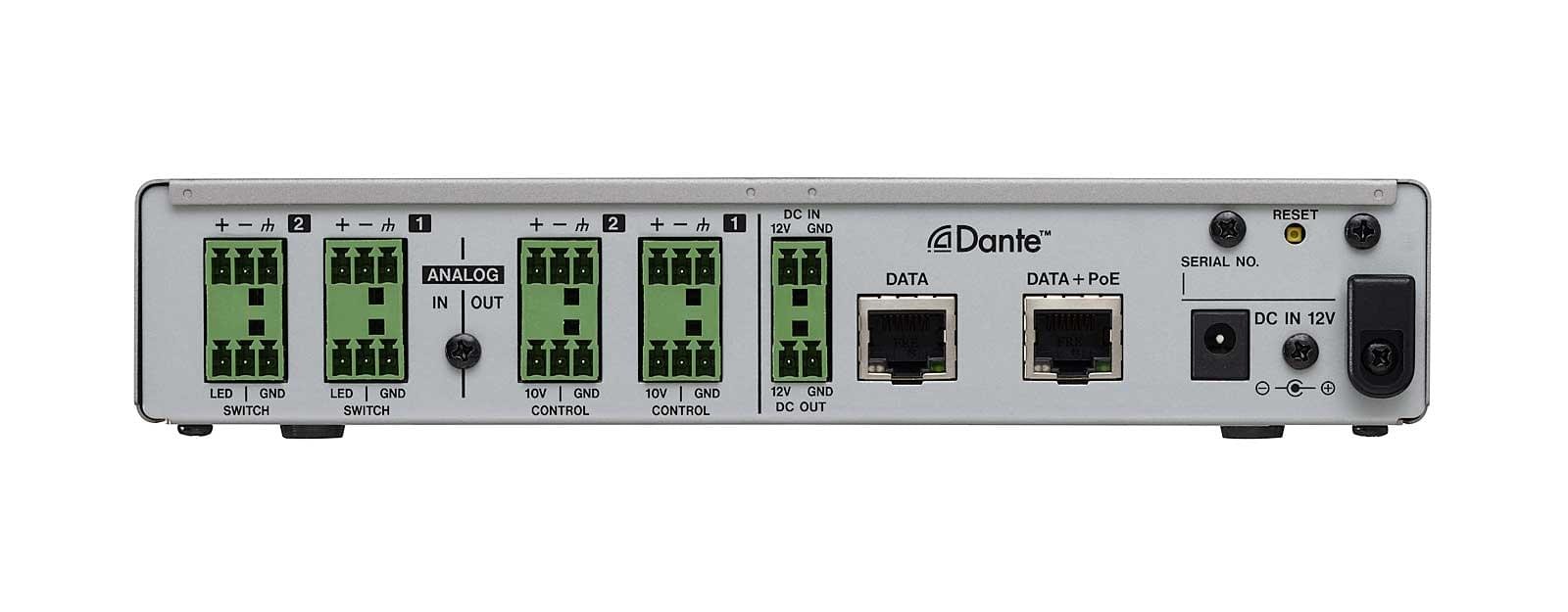 MM-2D-E - konwerter 2 In/2 Out Analog MIC/Line - DANTE, z DSP. Złącza Euroblock. 1/2 19", 1U Tascam