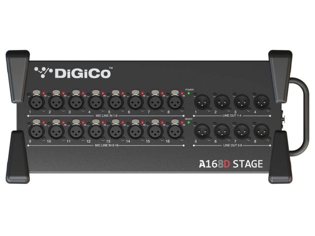 X-A-168D - Mobilny stagebox 16/8 DiGiCo DANTE