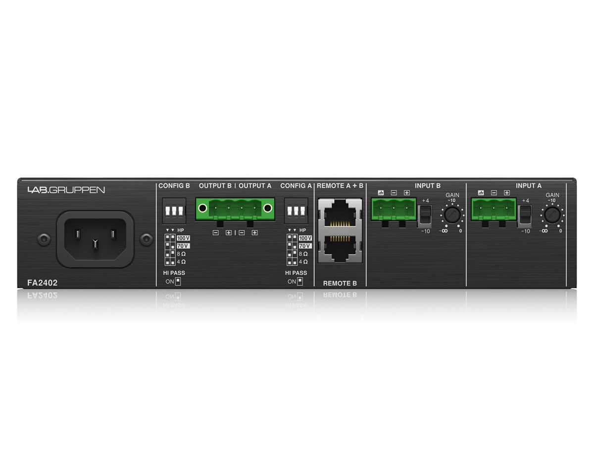 Lab Gruppen FA2402 Wzmacniacz 2 x 240W 8Ohm / 100V