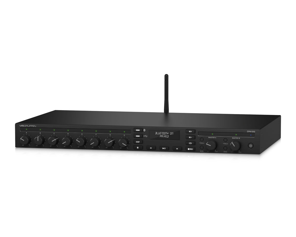 Lab Gruppen CPA1202 Wzmacniacz miksujący 2 x 120W 4Ohm ze złączem Bluetooth i odtwarzaczem USB