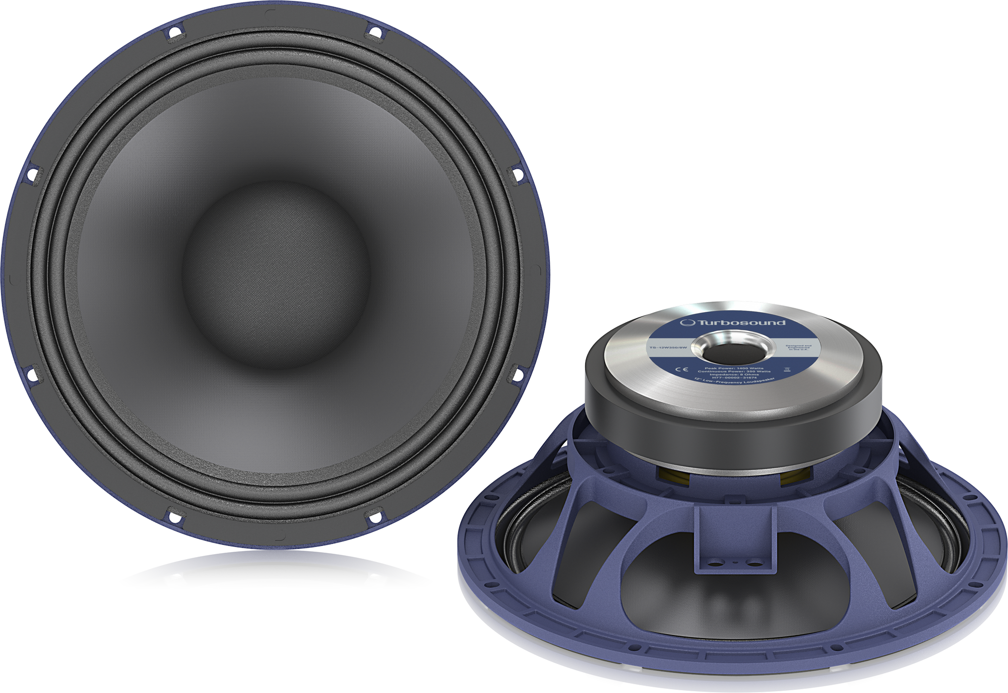 Turbosound TS-12W350/8W Głośnik niskotonowy 12" 350W z płaską kopułką przeciwpyłkową