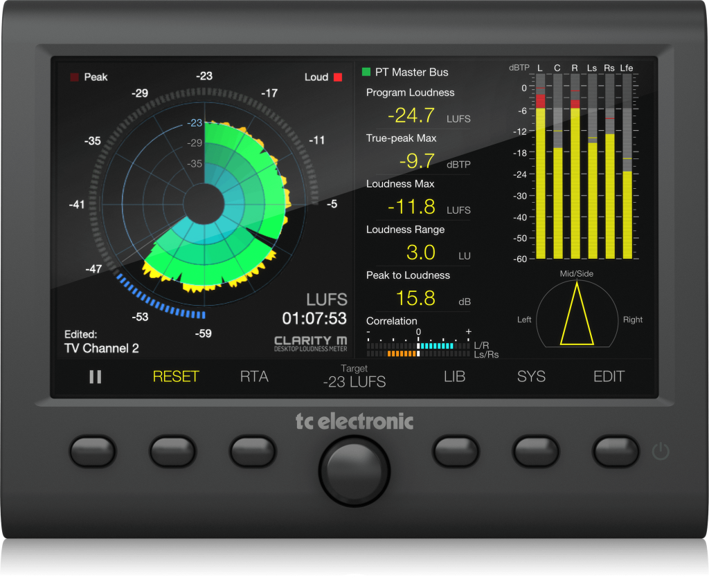 TC Electronic Clarity M Stereofoniczny miernik audio 5.1