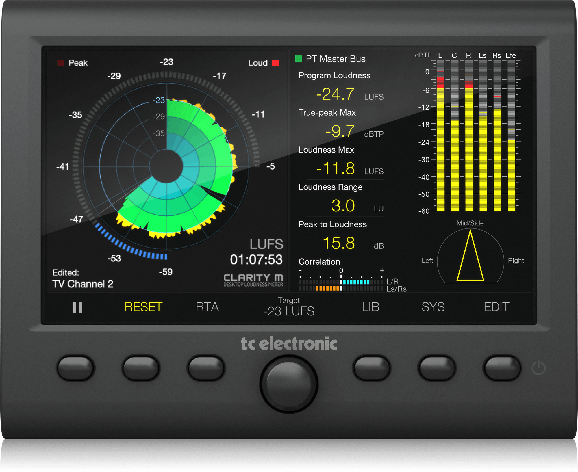 TC Electronic Clarity M Stereofoniczny miernik audio 5.1