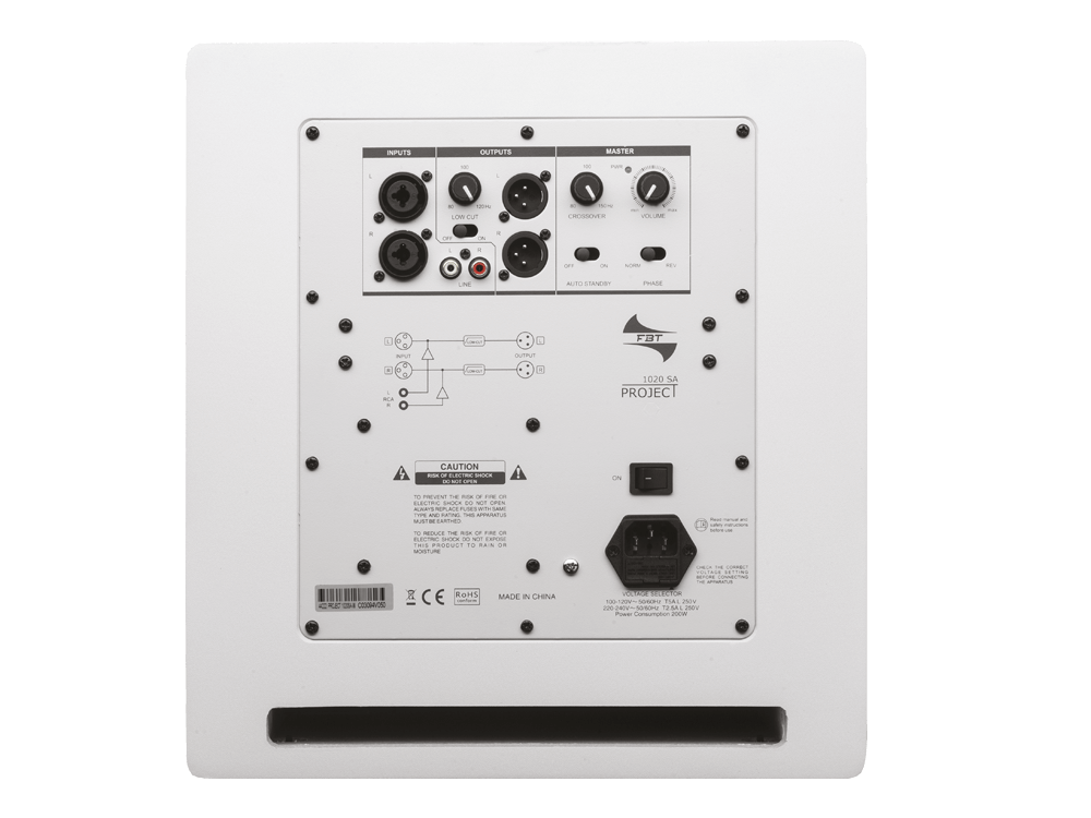FBT AC PROJECT SUB 1020SA WHT Subwoofer aktywny - 10" - 150W RMS - biały RAL9010