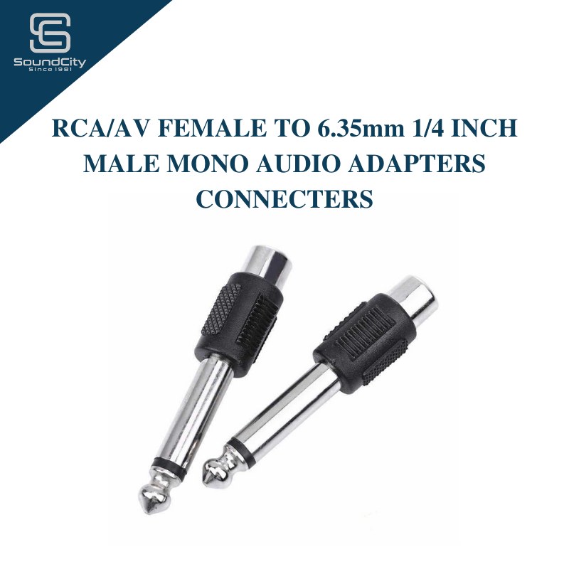 Zdjęcie poglądowe — Roxtone RA028 — adapter gniazdo RCA / wtyk jack 6,3 mm mono
