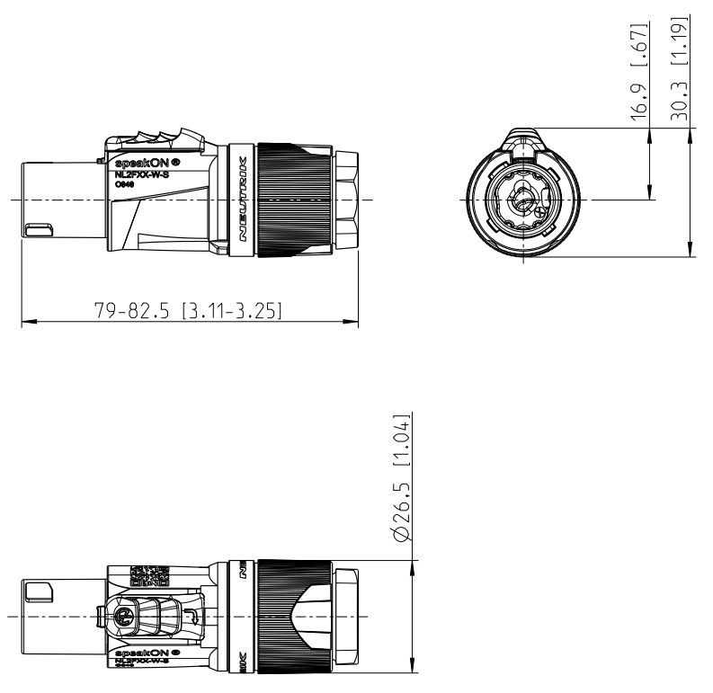 Neutrik NL2FXX-W-S - Złącze głośnikowe Speakon